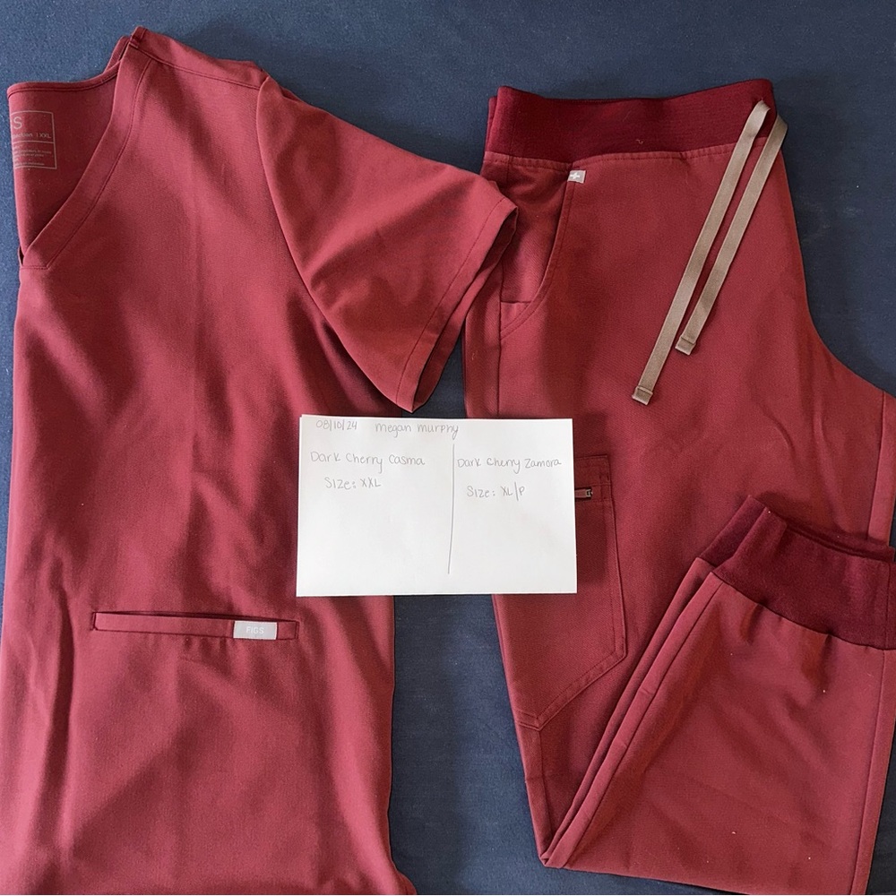 FIGS Scrubs Dark Cherry